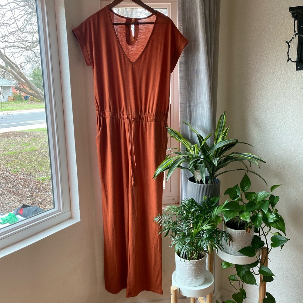 Soft Surrounding Orange Jumpsuit Medium